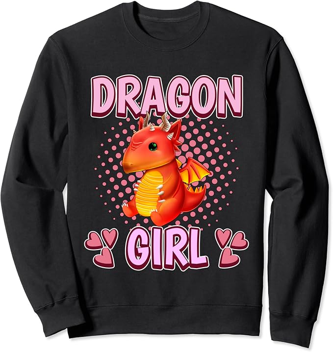 Womens Dragon Girl Dragon Sweatshirt Amazon.co.uk Clothing